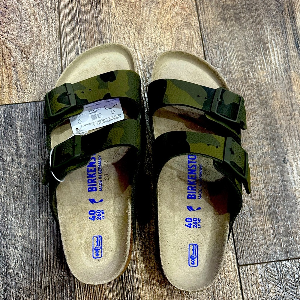 Birkenstock sandals, size 40 camo
